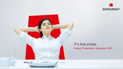 IT's that simple. Analyst Presentation September 2021