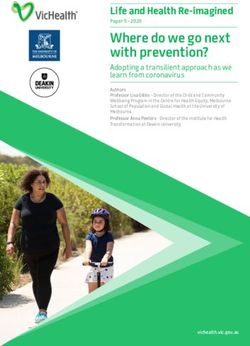 Where do we go next with prevention? - Adopting a transilient approach as we learn from coronavirus - VicHealth