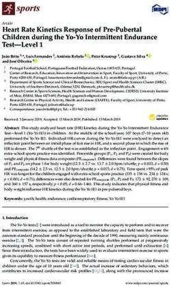 Heart Rate Kinetics Response of Pre-Pubertal Children during the Yo-Yo Intermittent Endurance Test-Level 1 - Mdpi