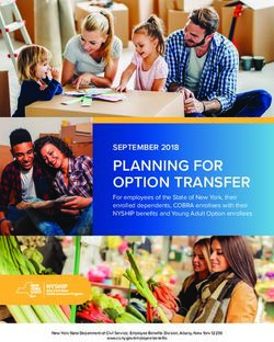 PLANNING FOR OPTION TRANSFER - SEPTEMBER 2018 - New ...