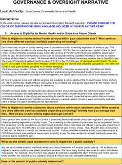 GOVERNANCE & OVERSIGHT NARRATIVE - GOVERNANCE & OVERSIGHT ...