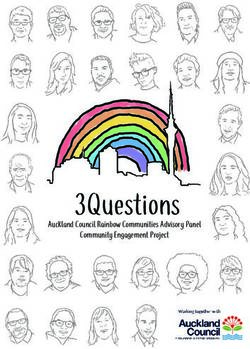 3QUESTIONS AUCKLAND COUNCIL RAINBOW COMMUNITIES ADVISORY PANEL COMMUNITY ENGAGEMENT PROJECT
