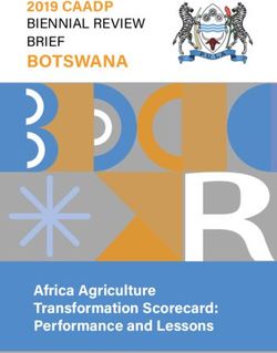 BOTSWANA 2019 CAADP BIENNIAL REVIEW BRIEF - AFRICA AGRICULTURE TRANSFORMATION SCORECARD: PERFORMANCE AND LESSONS - RESAKSS