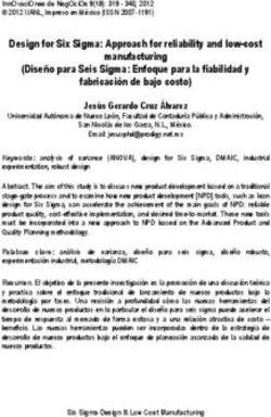 Design for Six Sigma: Approach for reliability and low-cost manufacturing Diseño para Seis Sigma: Enfoque para la fiabilidad y fabricación de ...