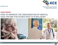 HOW TO IMPROVE THE ORGANISATION OF MENTAL HEALTHCARE FOR OLDER ADULTS IN BELGIUM? - SHORT REPORT - KCE