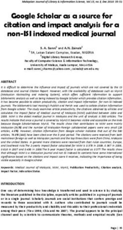 Google Scholar as a source for citation and impact analysis for a non-ISI indexed medical journal