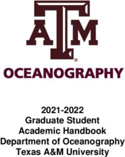 Graduate Student Academic Handbook Department of Oceanography Texas A&M University 2021-2022
