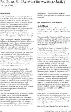 Pro Bono: Still Relevant for Access to Justice