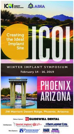 PHOENIX ARIZONA - Creating the Ideal Implant Site WINTER IMPLANT SYMPOSIUM February 14 - 16, 2019