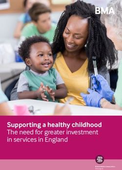Supporting a healthy childhood - The need for greater investment in services in England - BMA