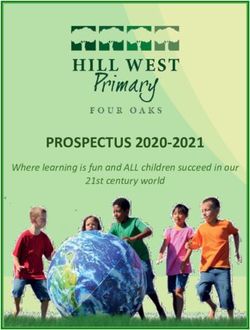 PROSPECTUS 2020-2021 Where learning is fun and ALL children succeed in our 21st century world - Hill West Primary School