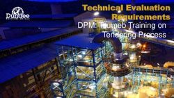 Technical Evaluation Requirements DPM: Tsumeb Training on Tendering Process