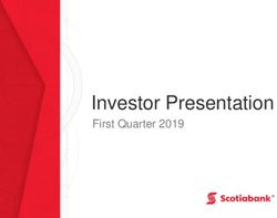 INVESTOR PRESENTATION - FIRST QUARTER 2019 - SCOTIAFUNDS