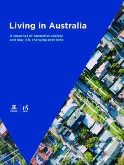 Living in Australia A snapshot of Australian society and how it is changing over time - Melbourne Institute