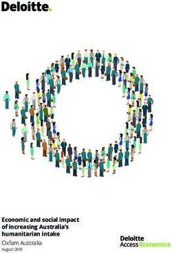 Economic and social impact of increasing Australia's humanitarian intake - Oxfam Australia August 2019 - Deloitte