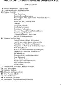 NMJC FINANCIAL AID OFFICE POLICIES AND PROCEDURES