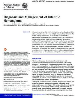 Diagnosis and Management of Infantile Hemangioma