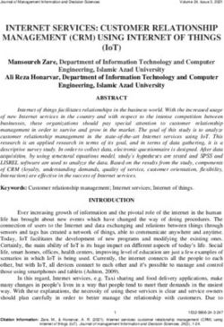 INTERNET SERVICES: CUSTOMER RELATIONSHIP MANAGEMENT (CRM) USING INTERNET OF THINGS