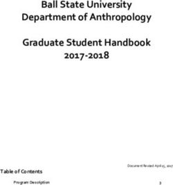 Ball State University Department of Anthropology Graduate Student Handbook 2017-2018