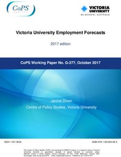 Victoria University Employment Forecasts - Centre of Policy ...