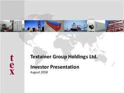 Textainer Group Holdings Ltd. Investor Presentation - August 2018