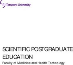 SCIENTIFIC POSTGRADUATE EDUCATION - Faculty of Medicine and Health Technology