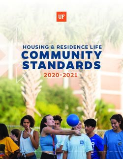 COMMUNITY STANDARDS 2020-2021 - HOUSING & RESIDENCE LIFE