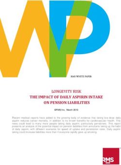 THE IMPACT OF DAILY ASPIRIN INTAKE ON PENSION LIABILITIES