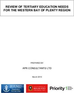 REVIEW OF TERTIARY EDUCATION NEEDS FOR THE WESTERN BAY OF PLENTY REGION - APR CONSULTANTS LTD
