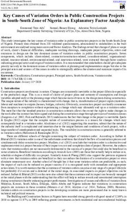 Key Causes Of Variation Orders In Public Construction Projects In South ...