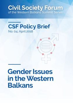 Gender Issues in the Western Balkans - CSF Policy Brief No. 04, April 2018