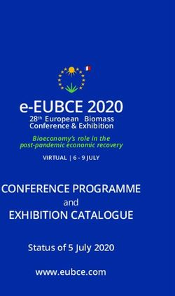 E-EUBCE 2020 CONFERENCE PROGRAMME EXHIBITION CATALOGUE - and - EUBCE.com