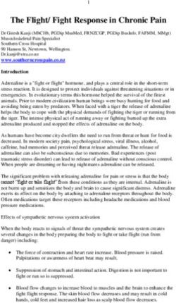 The Flight/ Fight Response in Chronic Pain