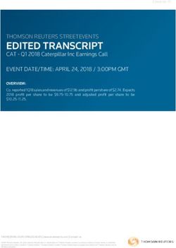 EDITED TRANSCRIPT THOMSON REUTERS STREETEVENTS
