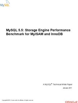 MYSQL 5.5: STORAGE ENGINE PERFORMANCE BENCHMARK FOR MYISAM AND INNODB - A MYSQL TECHNICAL WHITE PAPER