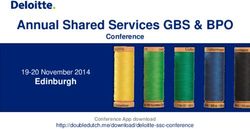 Annual Shared Services GBS & BPO - Edinburgh Conference - 23 July 2014