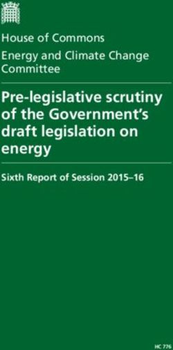 Pre-legislative scrutiny of the Government's draft legislation on energy - House of Commons Energy and Climate Change Committee - Parliament ...