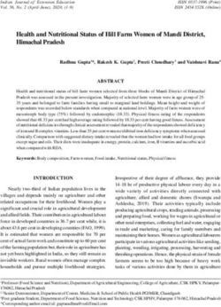 Health and Nutritional Status of Hill Farm Women of Mandi District, Himachal Pradesh - Indian Society of Extension ...
