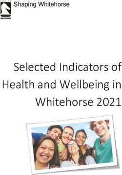 Selected Indicators of Health and Wellbeing in Whitehorse 2021 - Shaping Whitehorse