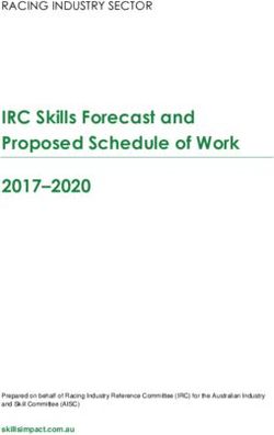 IRC Skills Forecast and Proposed Schedule of Work 2017-2020 - RACING INDUSTRY SECTOR - Skills Impact