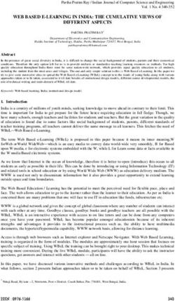 WEB BASED E-LEARNING IN INDIA: THE CUMULATIVE VIEWS OF DIFFERENT ASPECTS