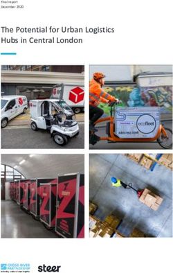 The Potential for Urban Logistics Hubs in Central London