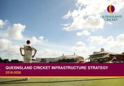 QUEENSLAND CRICKET INFRASTRUCTURE STRATEGY 2018-2028