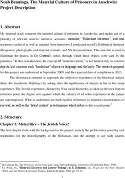 Noah Benninga, The Material Culture of Prisoners in Auschwitz Project Description