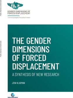 THE GENDER DIMENSIONS OF FORCED DISPLACEMENT - A SYNTHESIS OF NEW ...