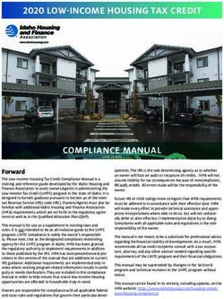 2020 LOW-INCOME HOUSING TAX CREDIT - COMPLIANCE MANUAL