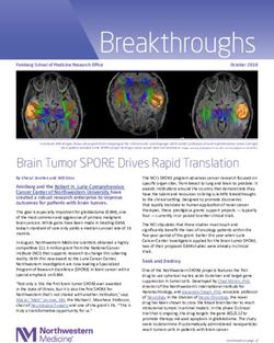Brain Tumor SPORE Drives Rapid Translation - Northwestern University