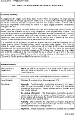 THE LIGHTBOX - APPLICATION FOR FINANCIAL ASSISTANCE - Woking Borough Council