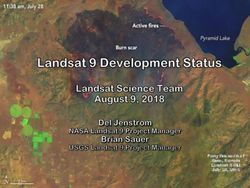 Perry fire north of Reno, Nevada Landsat 8 OLI July 28, 2018 - USGS