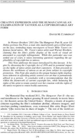 CREATIVE EXPRESSION AND THE HUMAN CANVAS: AN EXAMINATION OF TATTOOS AS A COPYRIGHTABLE ART FORM